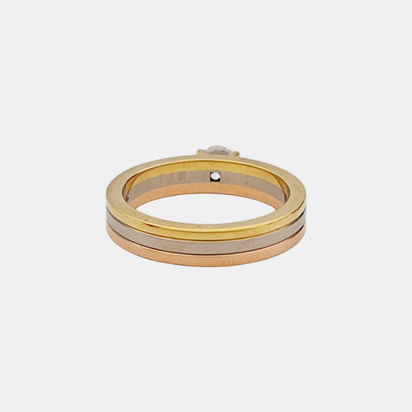 VENDÔME LOUIS CARTIER 18k White Gold Multicolor Ring EU 48