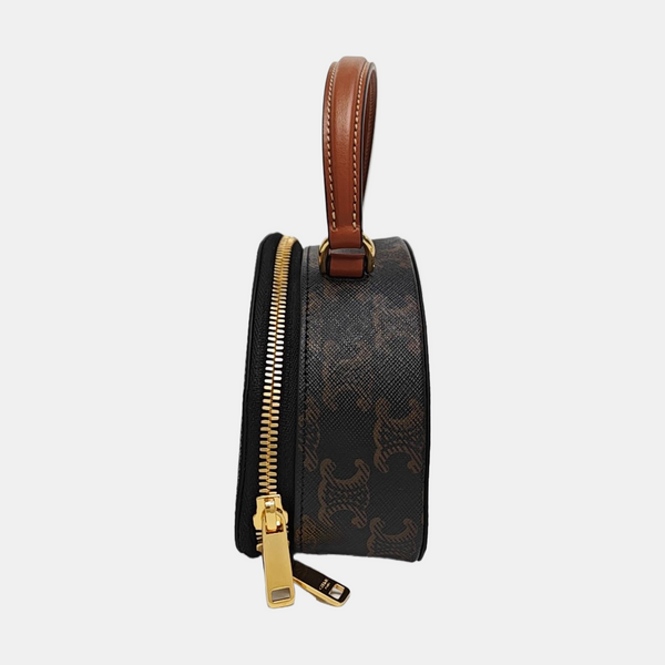 TRIOMPHE Small Coated Canvas Brown