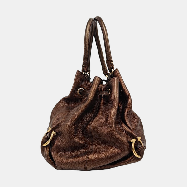 Gancini Calfskin Brown