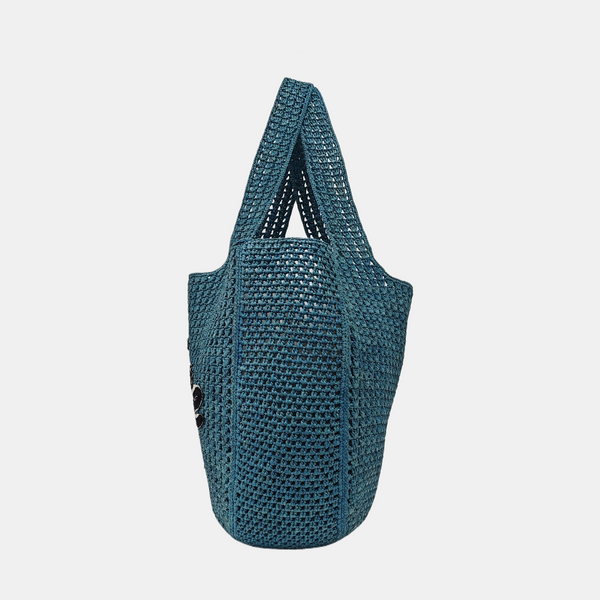 Large Straw Blue