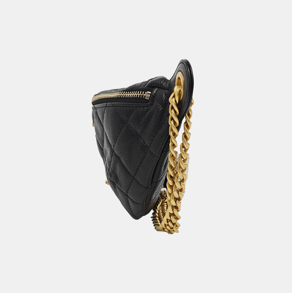 Quilted Calfskin Belt Bag Black
