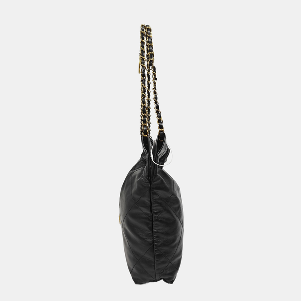 CHANEL 22 Small Quilted Calfskin Black