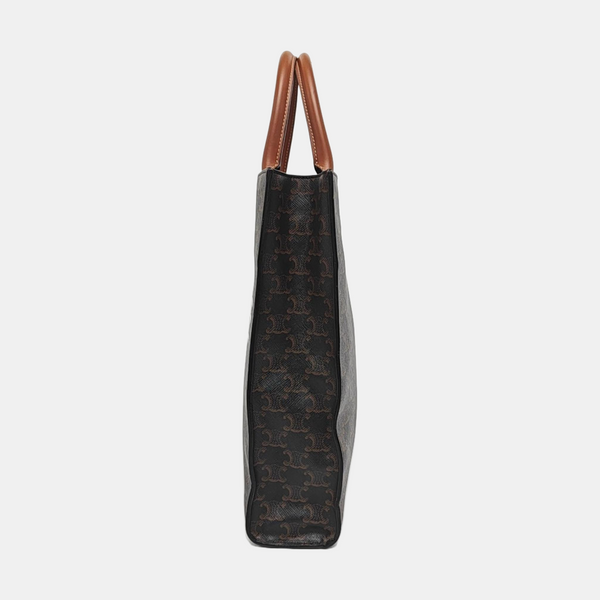 CABAS CELINE Small Coated Canvas Brown