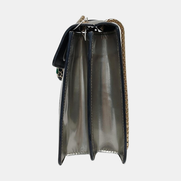 SERPENTI FOREVER Medium Calfskin Silver