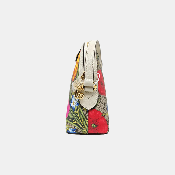 Ophidia Small Monogram Coated Canvas Beige
