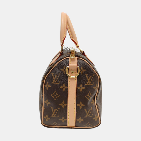 Authenticated pre-owned SPEEDY 25 Monogram Coated Canvas Brown - Crossbody Bag at Looply