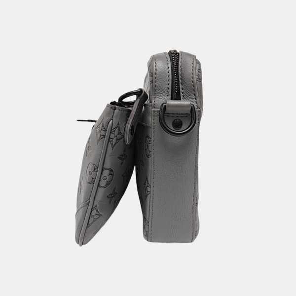 TRIO Monogram Calfskin Gray