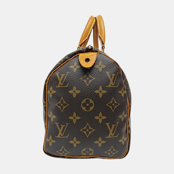 SPEEDY 25 Monogram Coated Canvas Brown