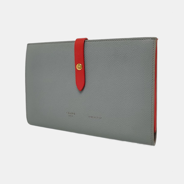 STRAP Large Calfskin Gray Wallet