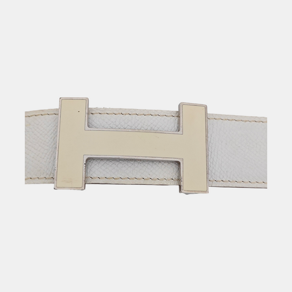 Leather Belt White