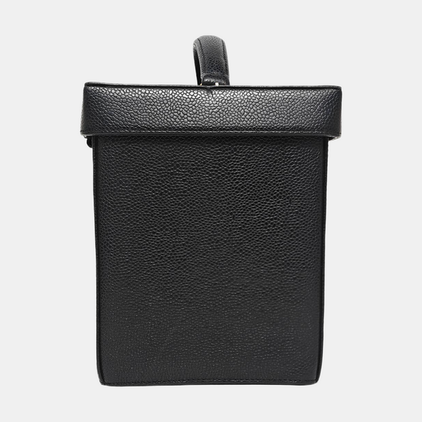 VINTAGE COSMETIC BAGS Grained Calfskin Black