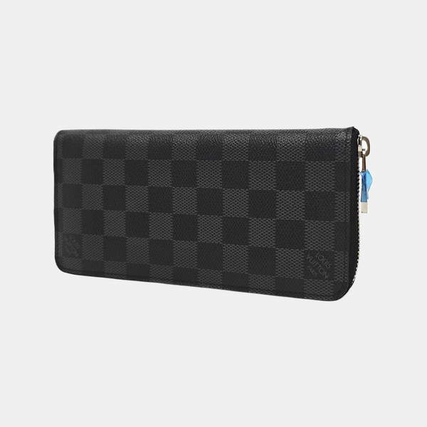 ZIPPY Damier Graphite Coated Canvas Gray Wallet
