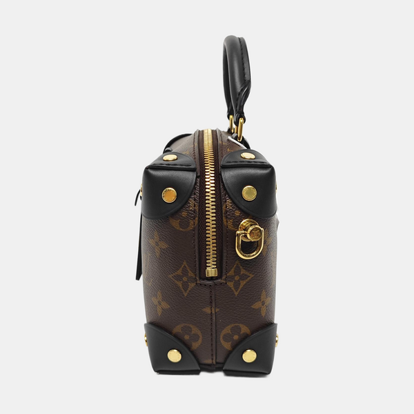 PETITE MALLE Monogram Coated Canvas Brown