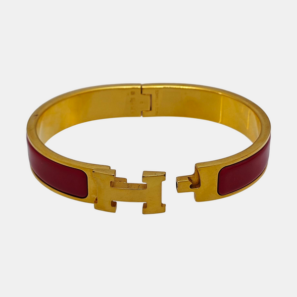 Clic H Metal Red Bangle
