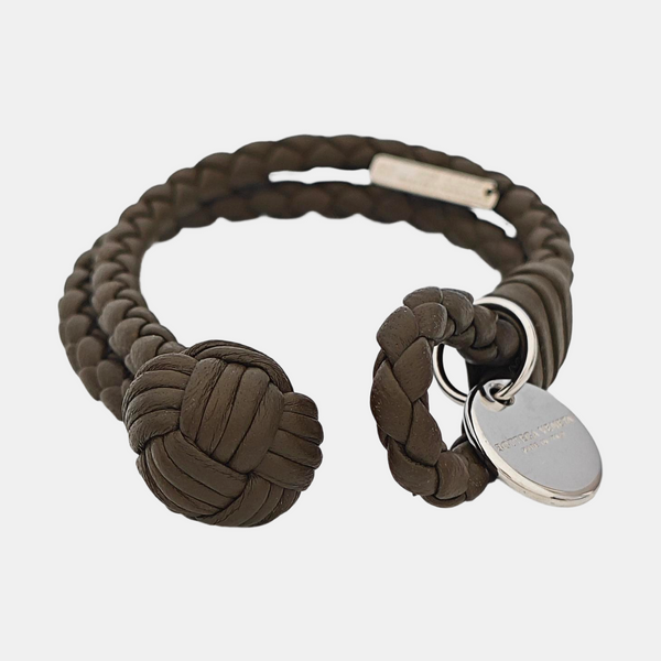 Brazalete verde de cuero