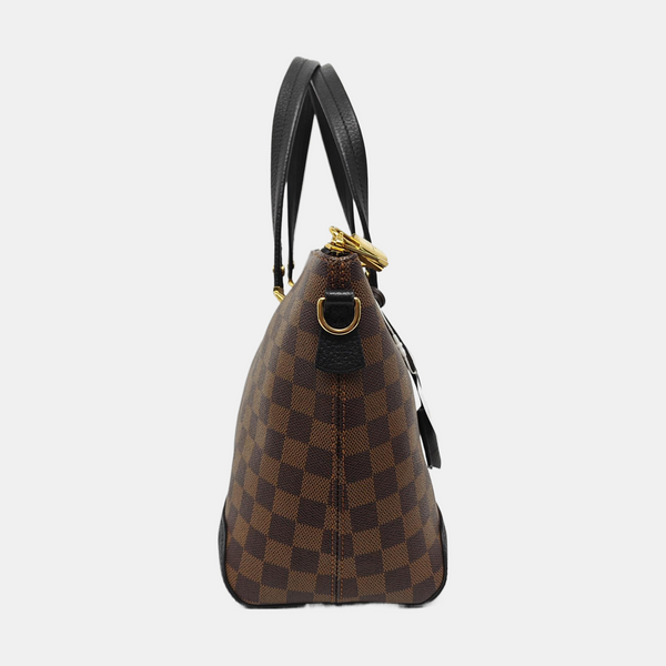HYDE PARK Damier Ebene Coated Canvas Brown