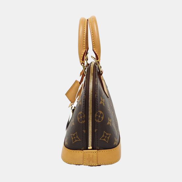 ALMA BB Monogram Coated Canvas Brown