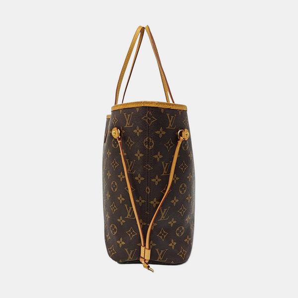 NEVERFULL MM Monogram Coated Canvas Brown