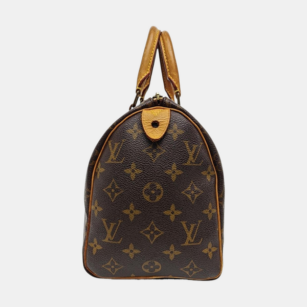 SPEEDY 25 Monogram Coated Canvas Brown