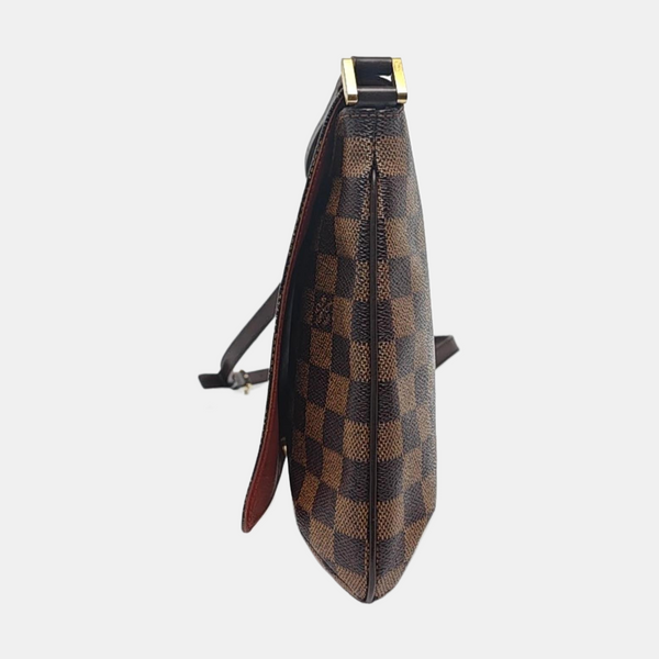 Authenticated pre-owned MUSETTE TANGO Damier Ebene Coated Canvas Brown - Crossbody Bag at Looply