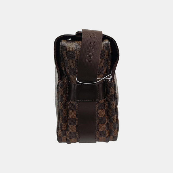 NAVIGLIO MM Damier Ebene Coated Canvas Brown