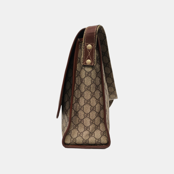 GG Messenger Monogram Coated Canvas Beige