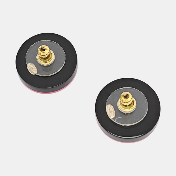 Metal Black Stud Earrings