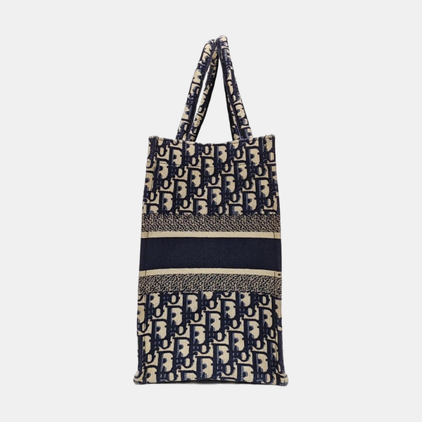 Book Tote Medium Oblique Canvas Blue