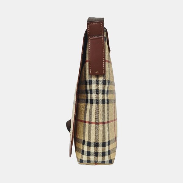 Leather Shoulder Bag Beige