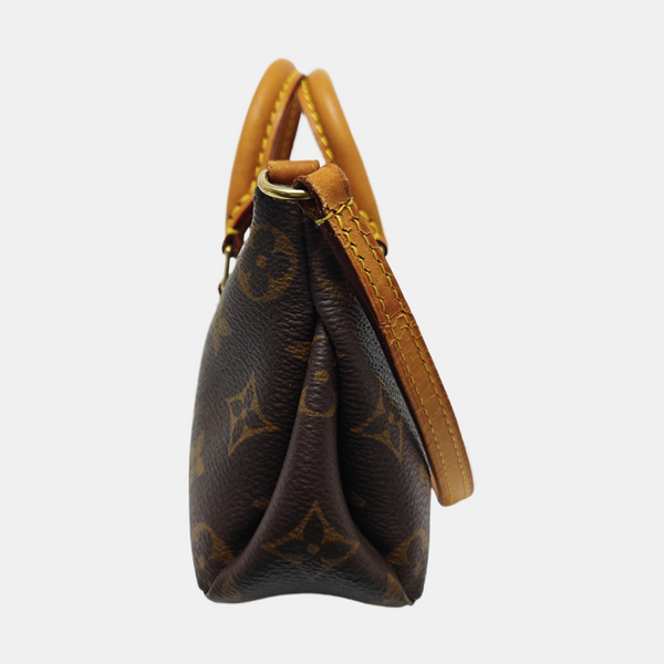 PALLAS Nano Monogram Coated Canvas Brown