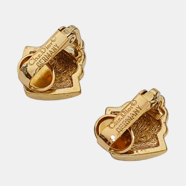 Twist Round Lab-Grown Diamond Gold Clip On Earrings