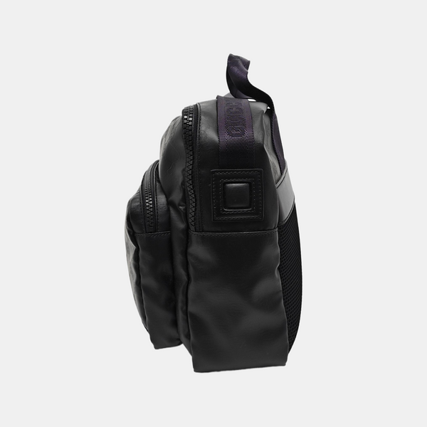 Monogram Coated Canvas Shoulder Bag Black