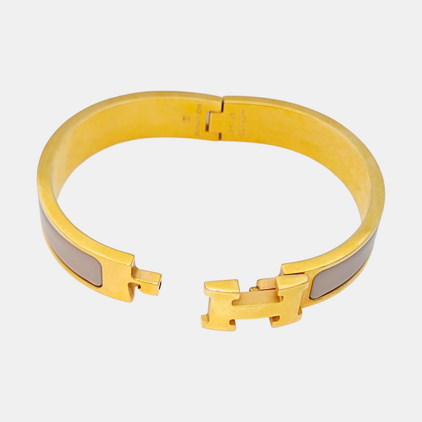 Clic H Metal Gold Bangle