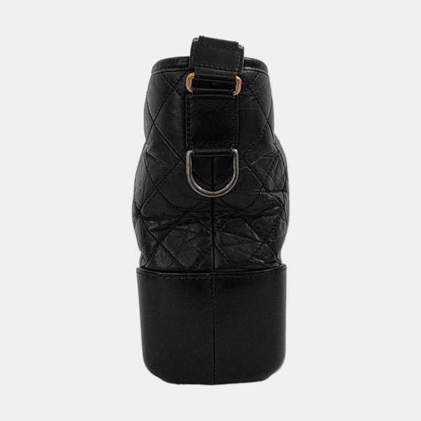 GABRIELLE Medium Quilted Lambskin Black