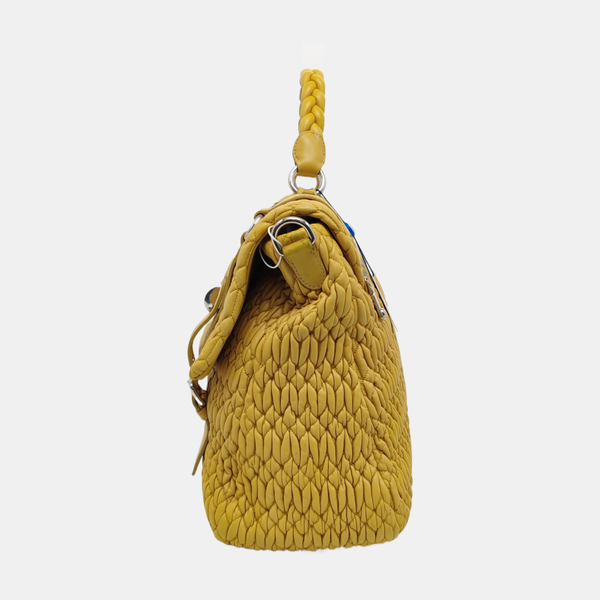 Quilted Lambskin Shoulder Bag Yellow