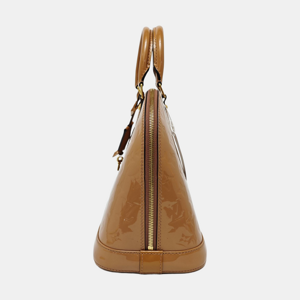 ALMA PM Monogram Patent Leather Brown