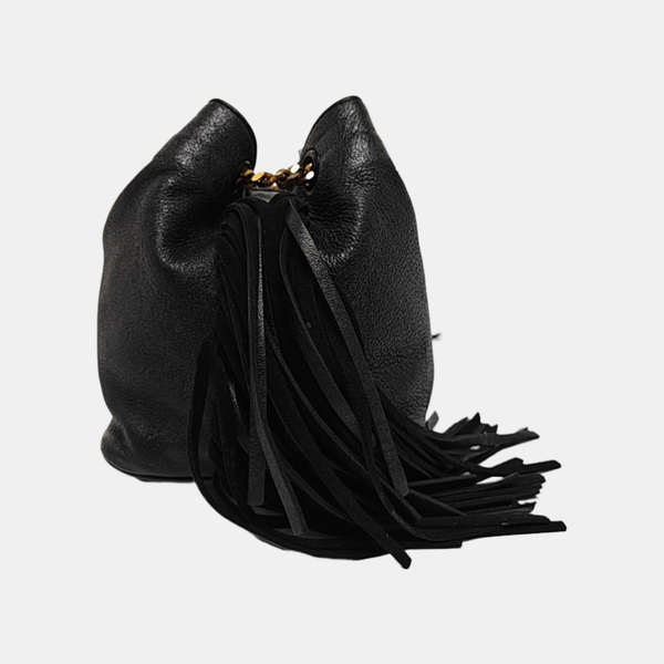 Calfskin Shoulder Bag Black