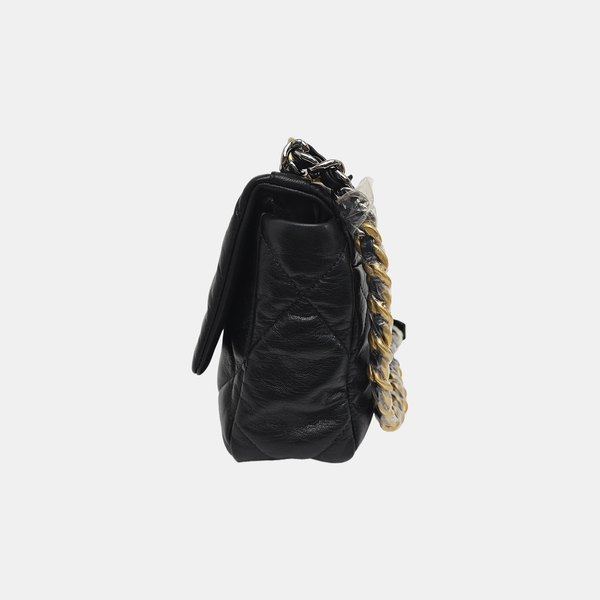 CHANEL 19 Small Quilted Lambskin Black