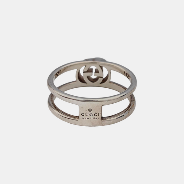 Interlocking G 925 Sterling Silver Ring EU 49