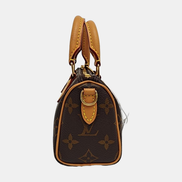 SPEEDY Nano Monogram Coated Canvas Brown