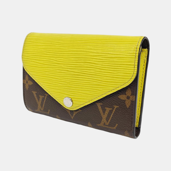Monogram Coated Canvas Wallet Yellow