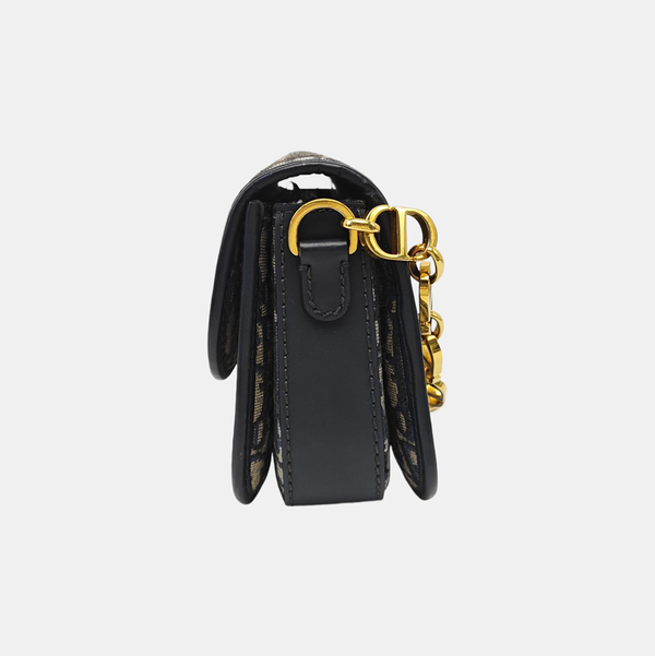 Oblique Canvas Shoulder Bag Blue