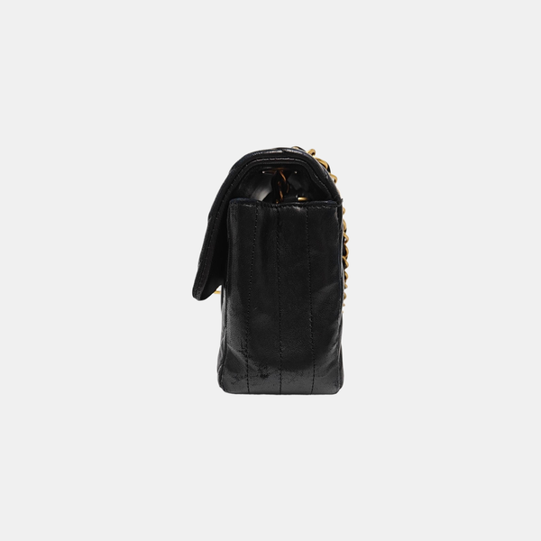 CLASSIC FLAP Mini Chevron Lambskin Black