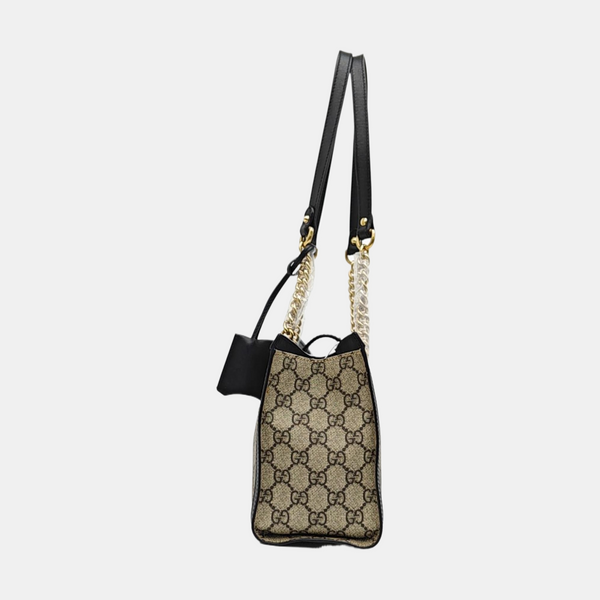 Padlock Small Monogram Coated Canvas Beige