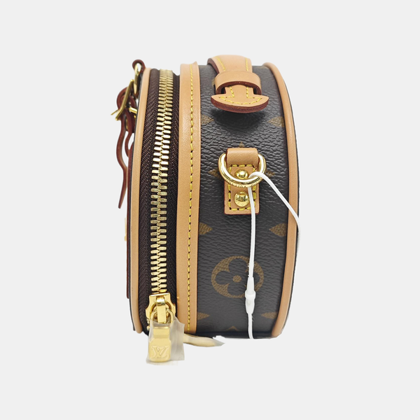 BOITE CHAPEAU Mini Monogram Coated Canvas Brown