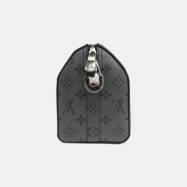 KEEPALL Monogram Coated Canvas Black