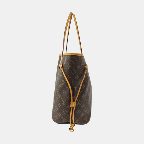 NEVERFULL MM Monogram Coated Canvas Brown