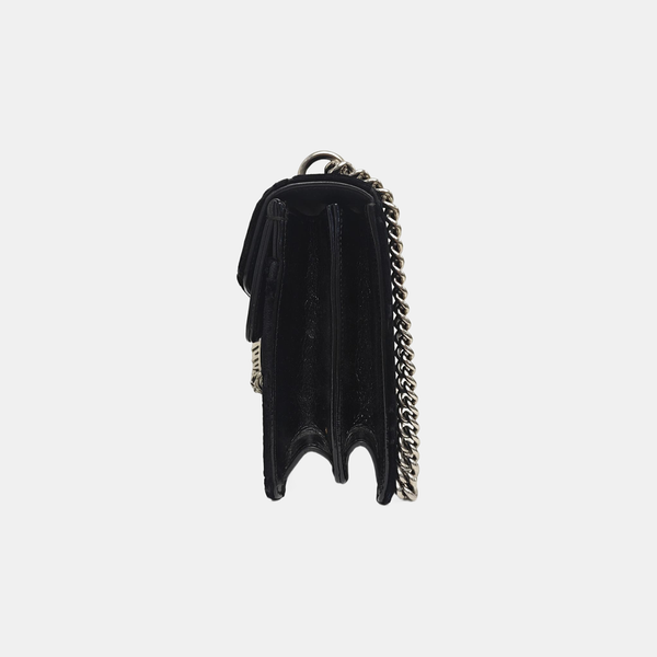 Dionysus Small Monogram Velvet Black
