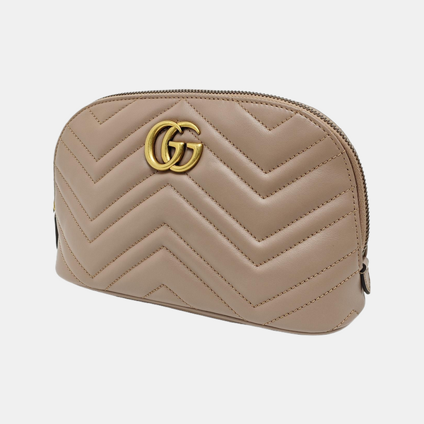 GG Marmont Large Quilted Calfskin Beige