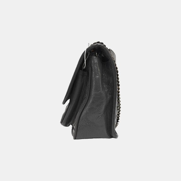 NIKI Small Chevron Calfskin Gray
